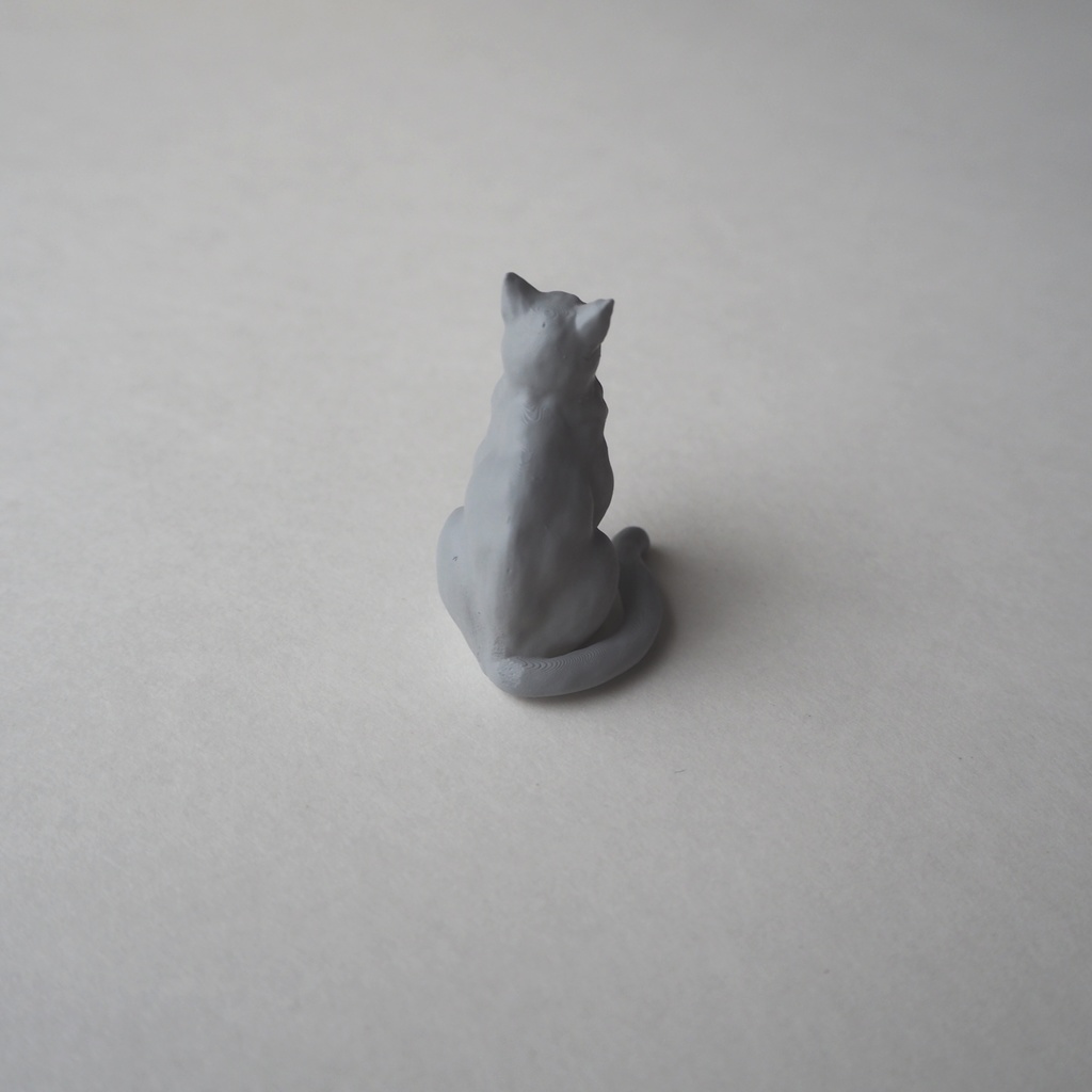『sitting cat』猫フィギュア STLファイル