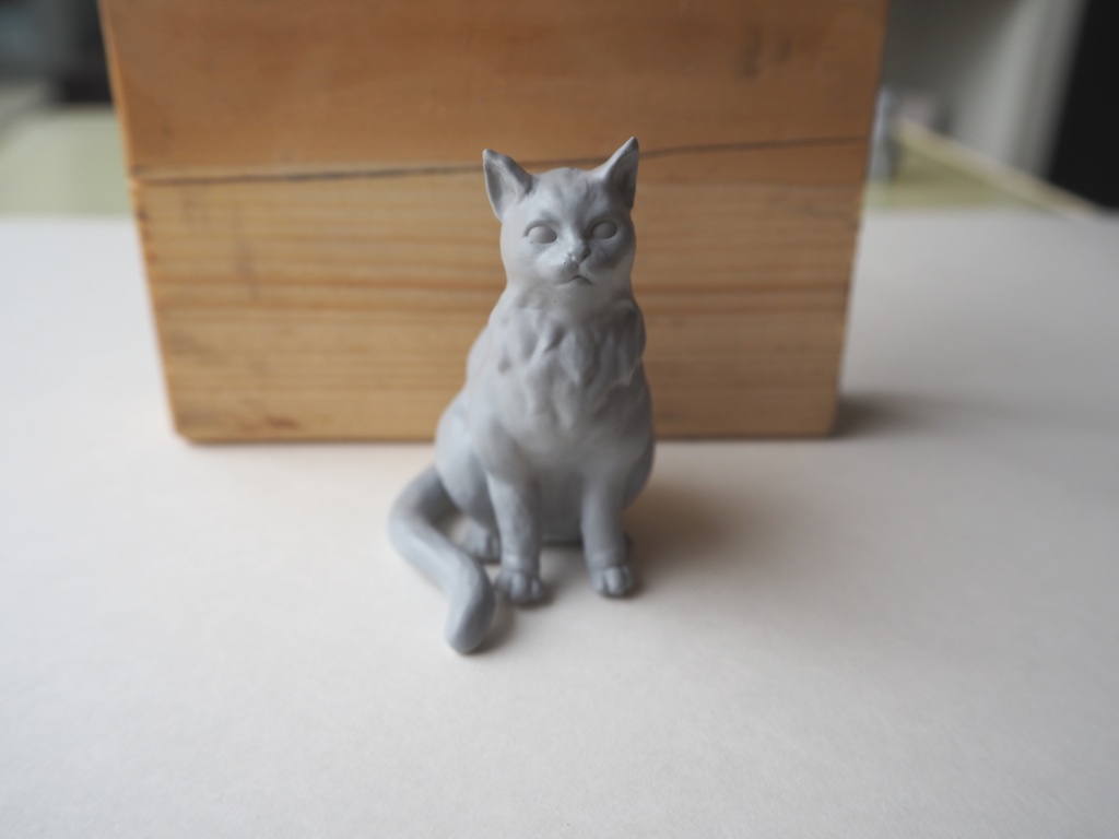 『sitting cat』猫フィギュア STLファイル