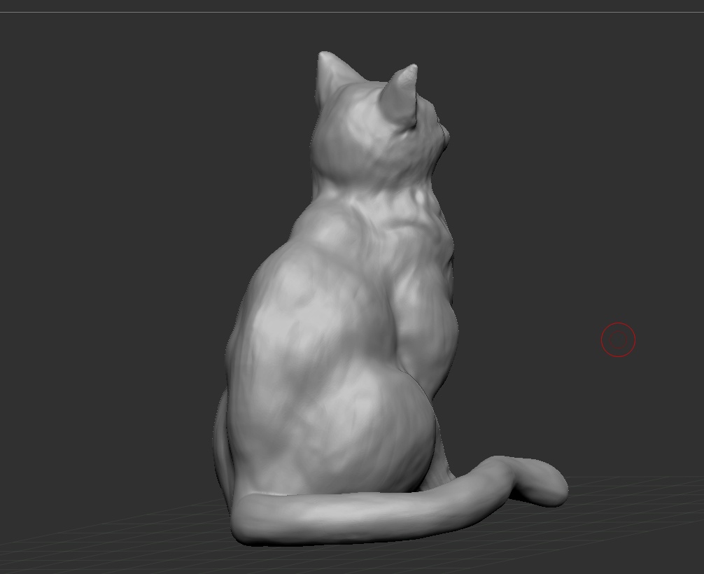 『sitting cat』猫フィギュア STLファイル