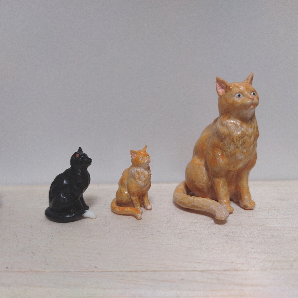 『sitting cat』猫フィギュア STLファイル