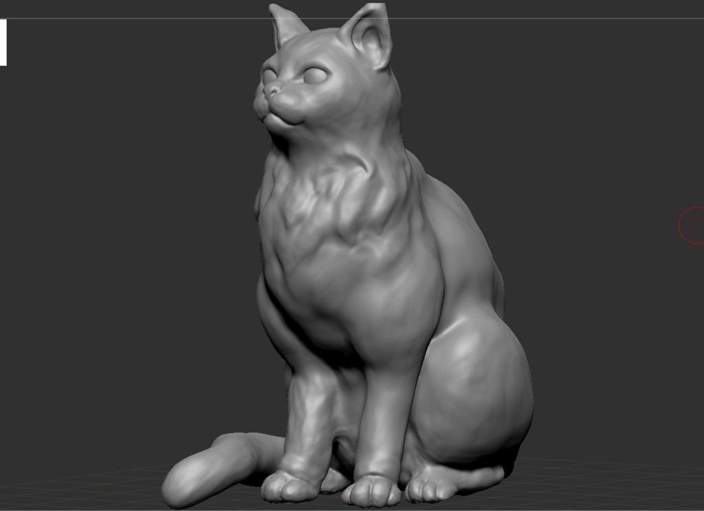 『sitting cat』猫フィギュア STLファイル