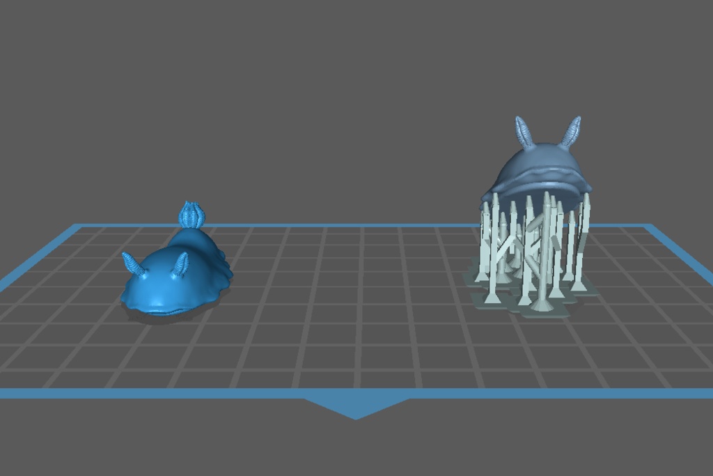 【3Dプリンター初心者さんでも安心】『ウミウシの箸置き』3Dモデル STLファイル(サポート付きあり)