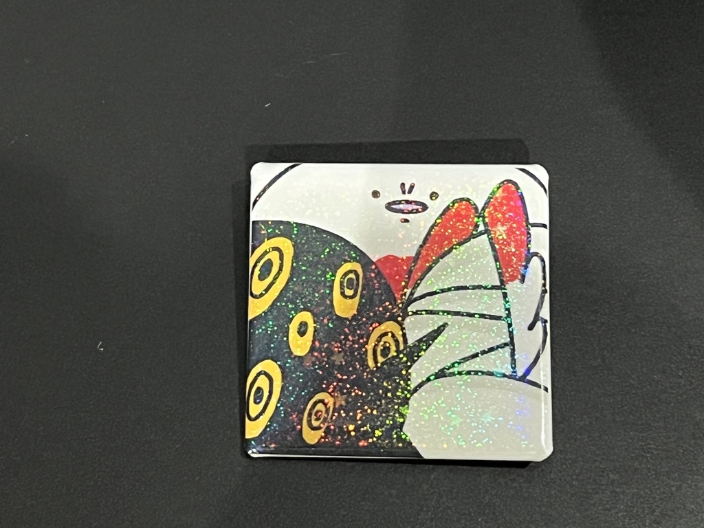 キラキラ3鳥缶バッジ