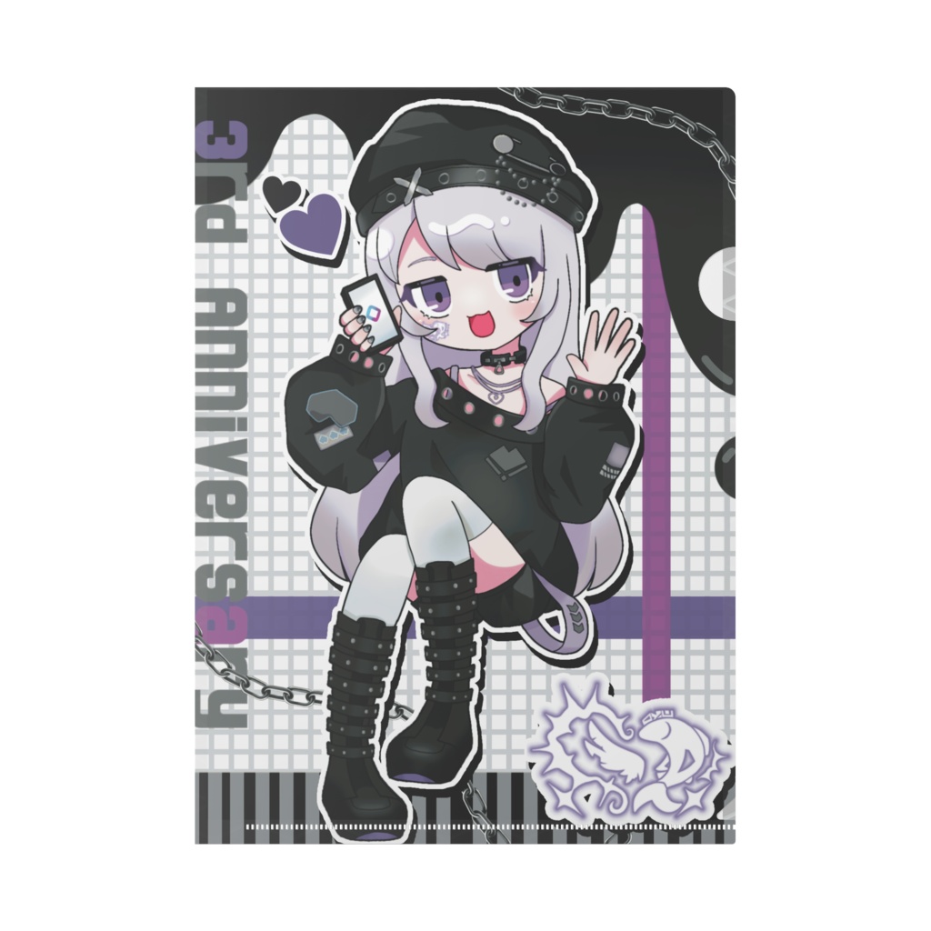 香魚の3周年イラストクリアファイル