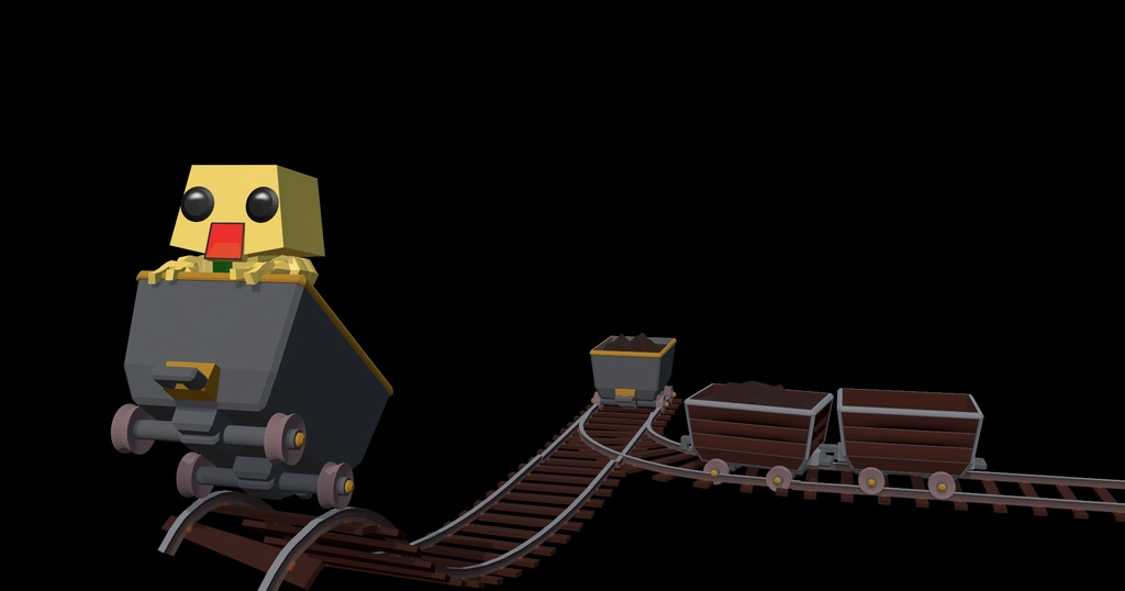 [obj形式]トロッコセット