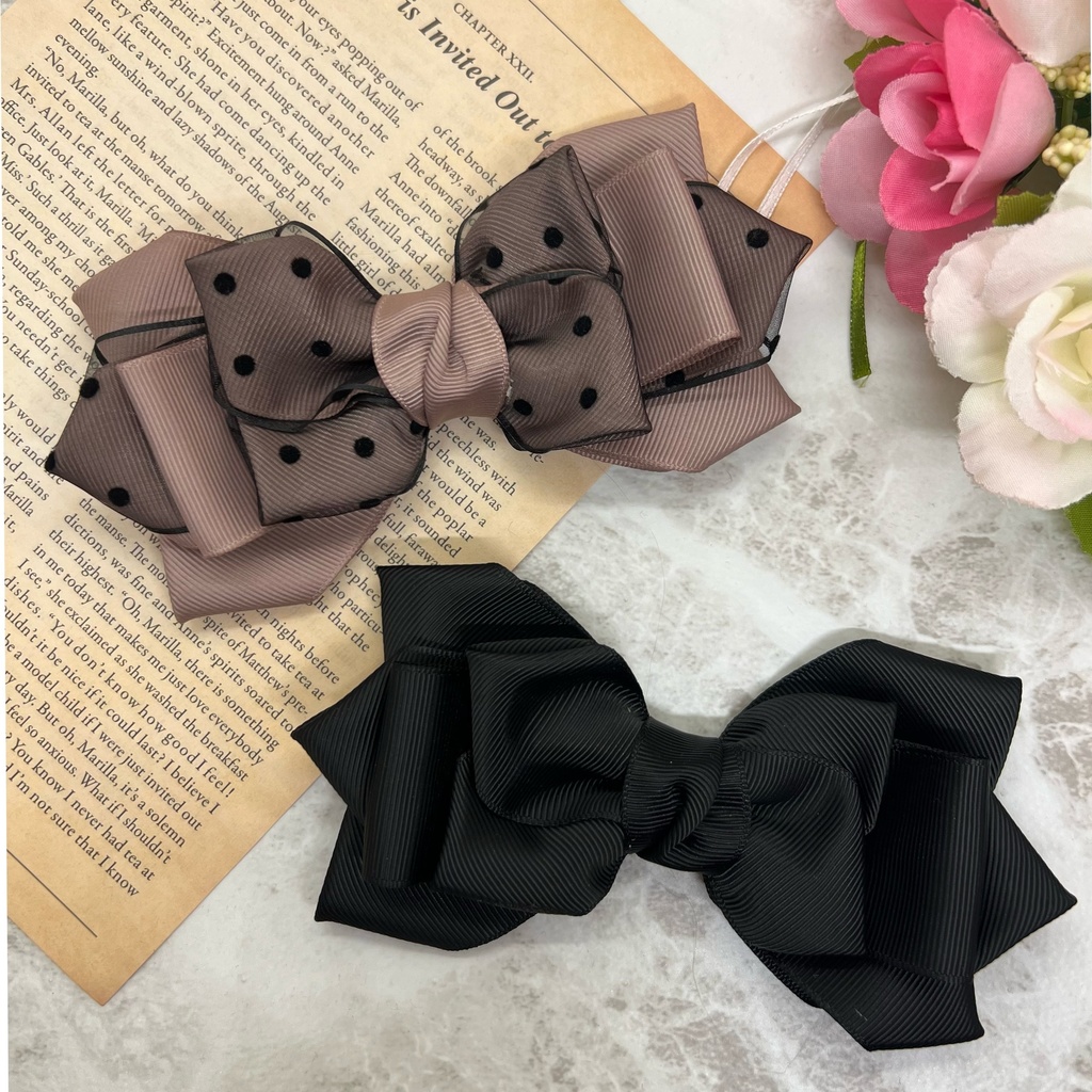 ドット重ねのバナナクリップ カラー変更可能