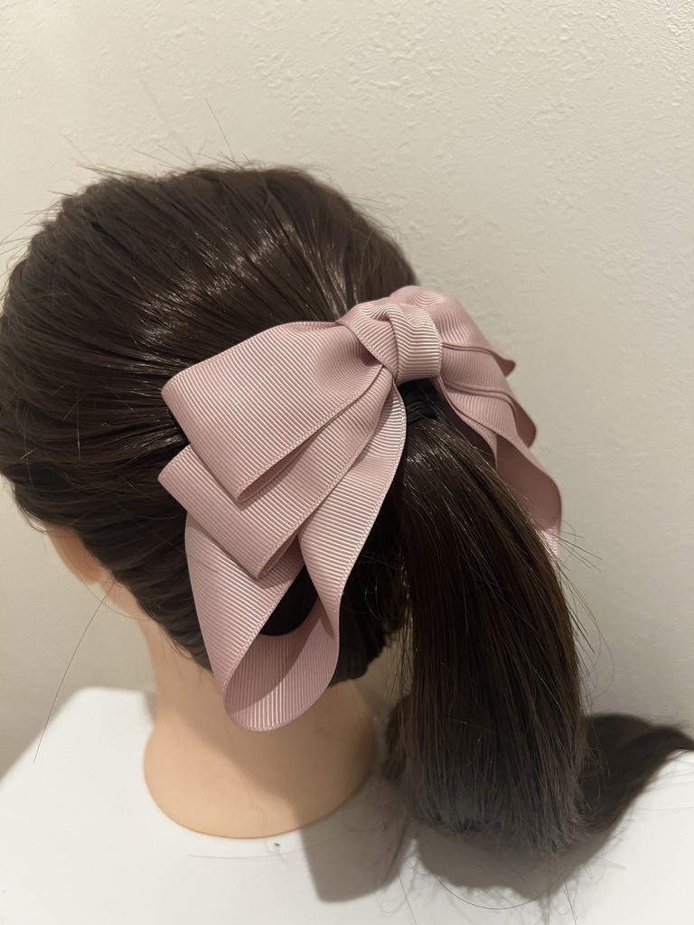 韓国っぽりぼん くすみピンク