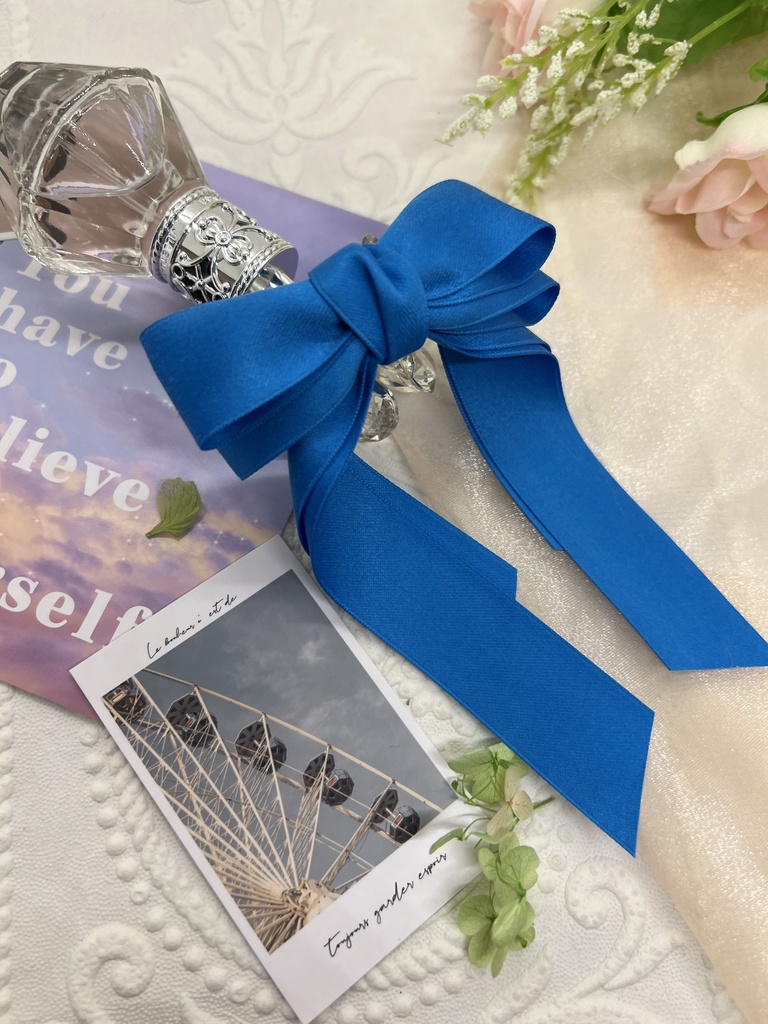 青空ブルーのシンプルなりぼん