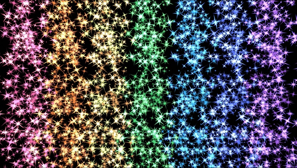 エフェクト素材・レインボーフラッシュカットイン