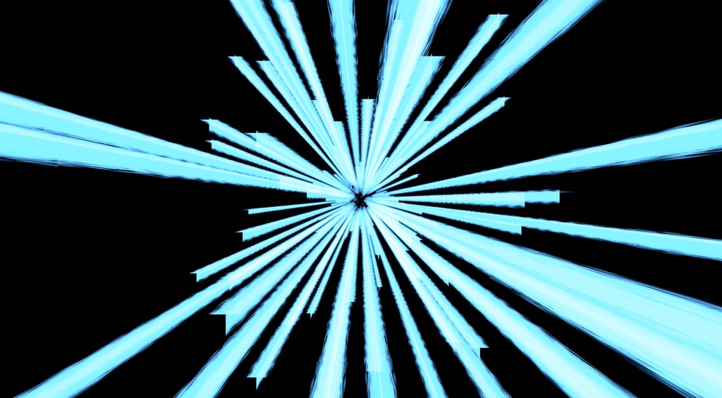 エフェクト素材・集束式霊素子光砲(青)