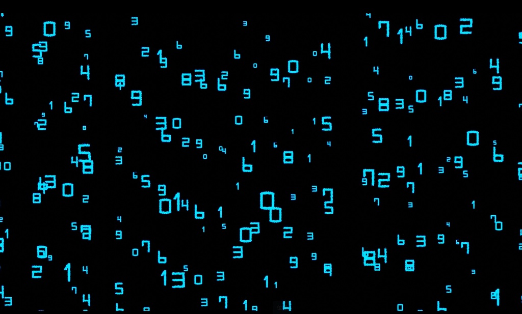 エフェクト素材・デジタルナンバーフロー1