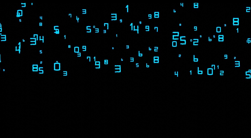 エフェクト素材・デジタルナンバーフロー1