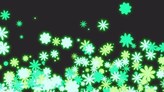 エフェクト素材・フラワーパーティクルフロー