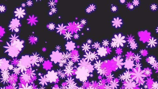 エフェクト素材・フラワーパーティクルフロー