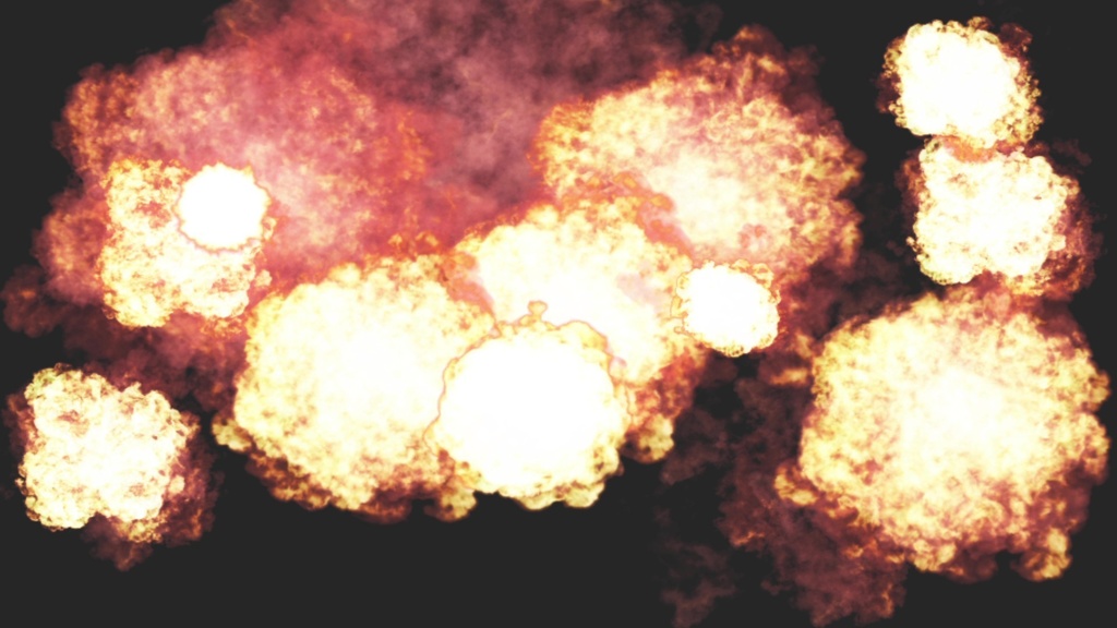 エフェクト素材・連続散弾爆発