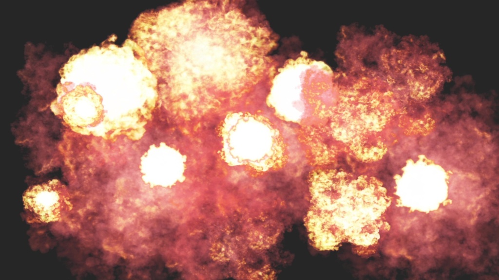 エフェクト素材・連続散弾爆発