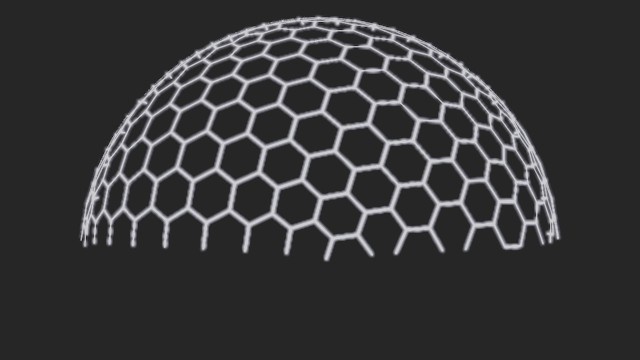 エフェクト素材・ハーフスフィアヘキサシールド