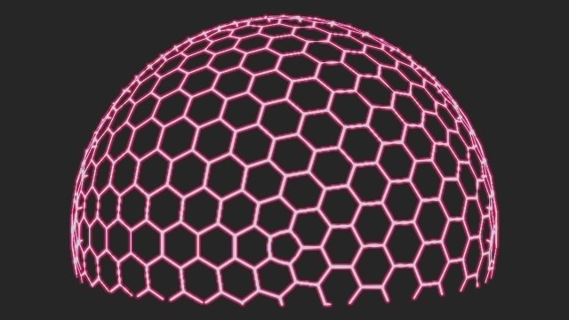 エフェクト素材・ハーフスフィアヘキサシールド