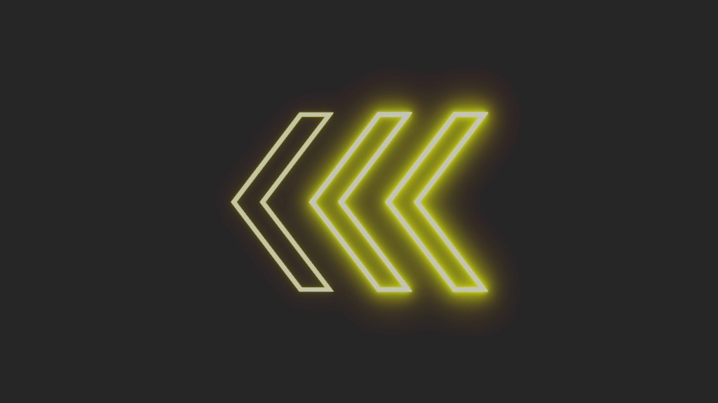 エフェクト素材・方向指示矢印左向き