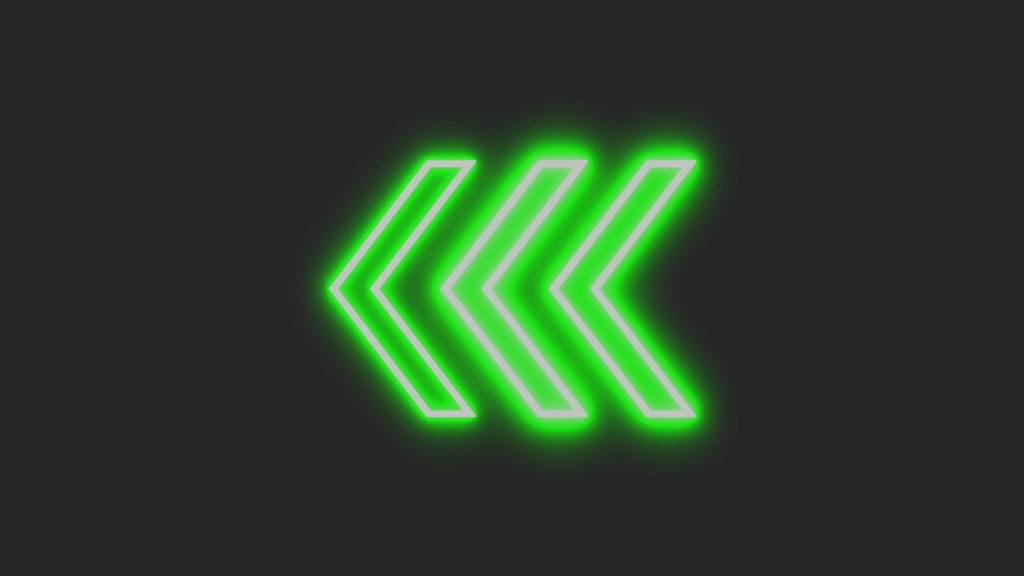 エフェクト素材・方向指示矢印左向き