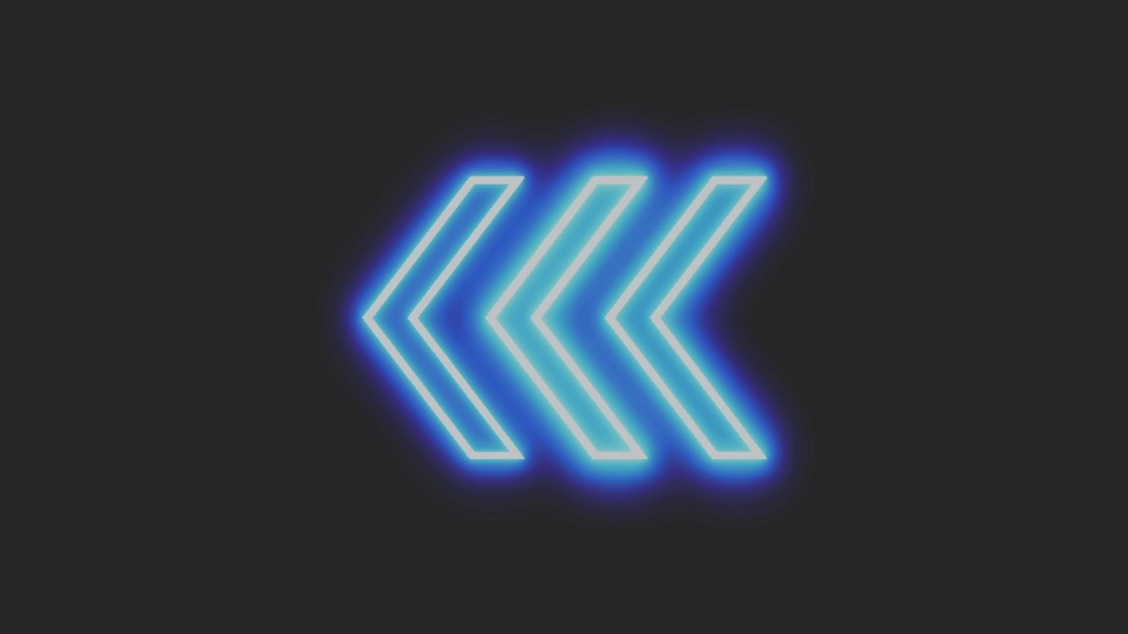 エフェクト素材・方向指示矢印左向き