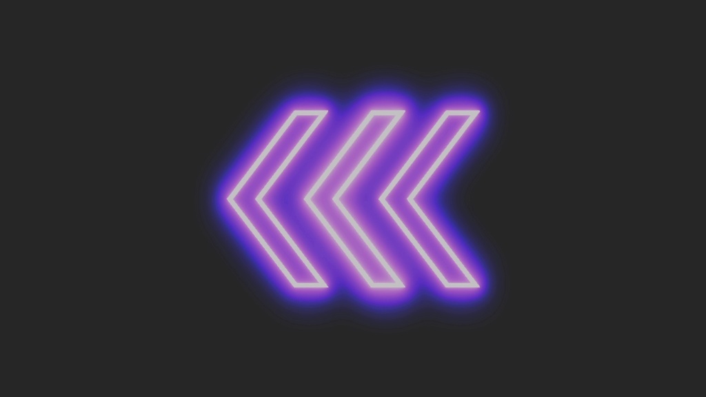 エフェクト素材・方向指示矢印左向き