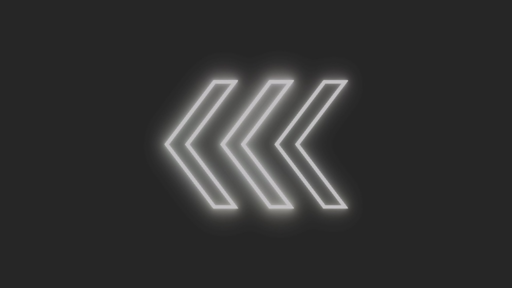 エフェクト素材・方向指示矢印左向き