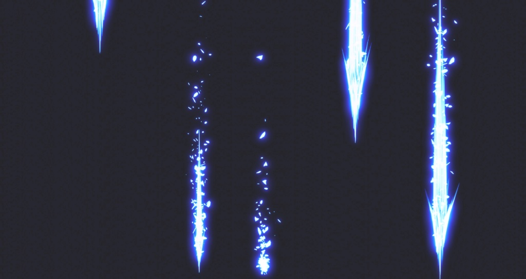 エフェクト素材・エナジーダストアローレイン