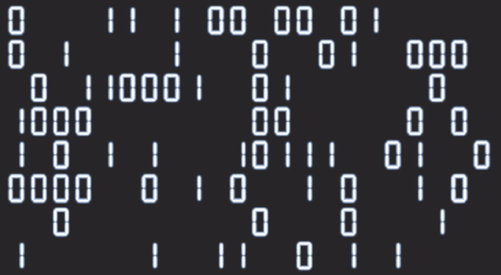 エフェクト素材・2進数フィールド