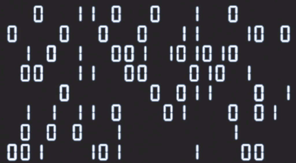 エフェクト素材・2進数フィールド