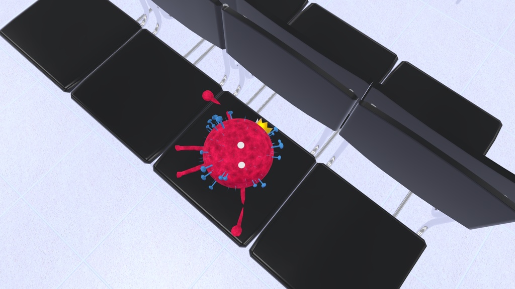 【無料】オリジナル3Dモデル「COVIくん」