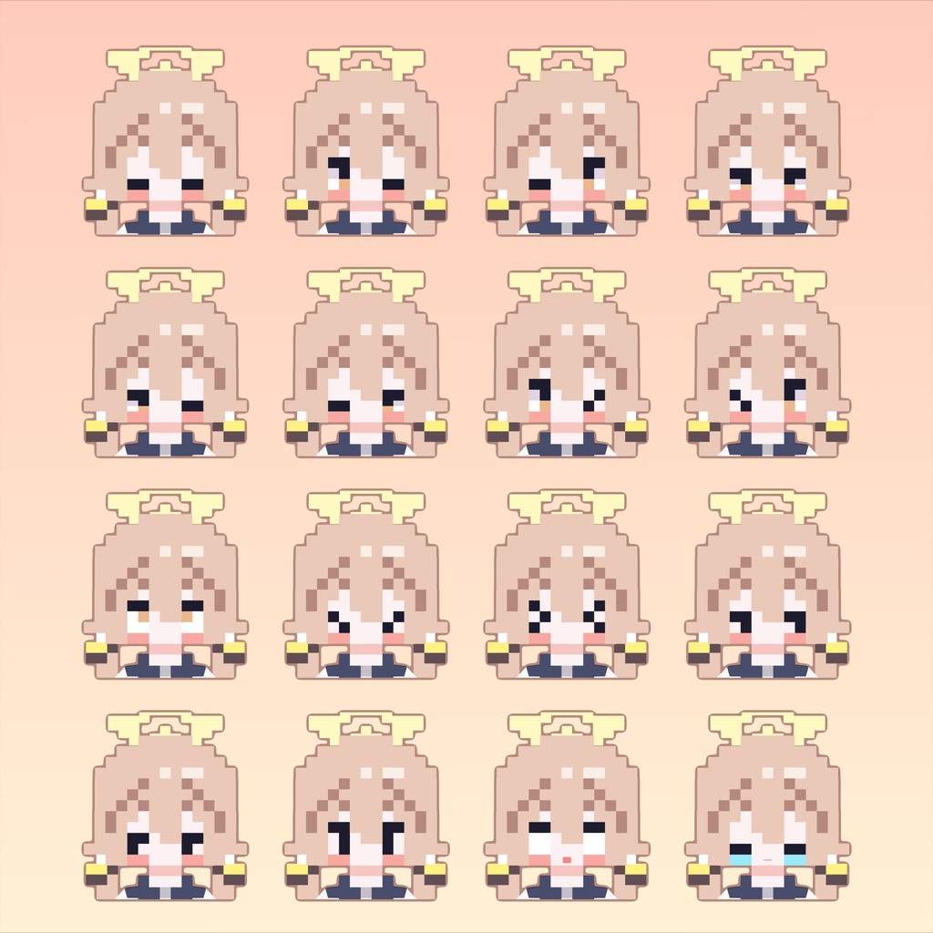 阿慈谷ヒフミ(ブルアカ)ピクセル風VRCアバター