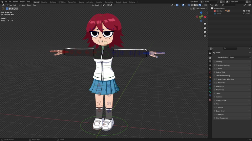 Kim Pine | Blender Rig