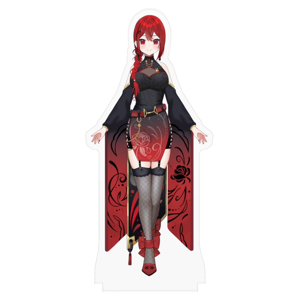 【瀬戸シオン】アクリルフィギュア(チャイナマフィア衣装_おさげ)