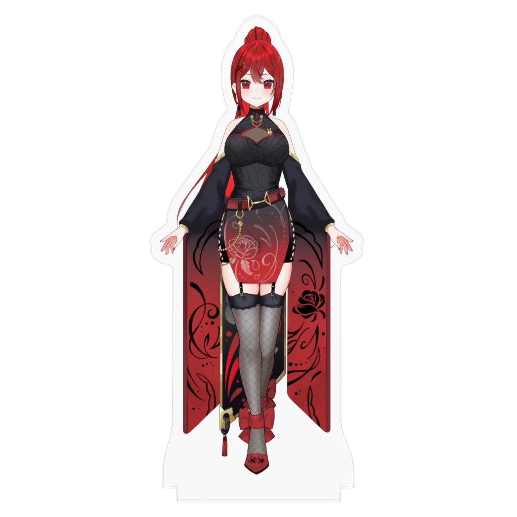 【瀬戸シオン】アクリルフィギュア(チャイナマフィア衣装_ポニーテール)