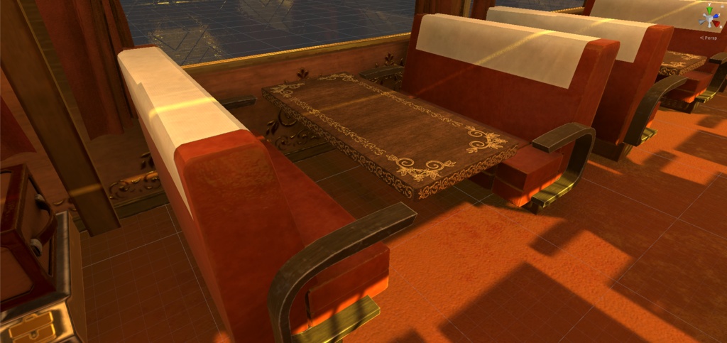 【販売ワールド】Luxury train interior Assets