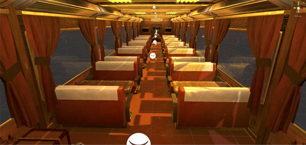【販売ワールド】Luxury train interior Assets