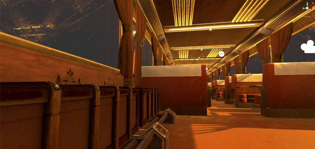 【販売ワールド】Luxury train interior Assets
