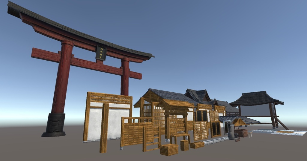 【3Dモデル】和風建築アセットパック|Unity・VRChat向け