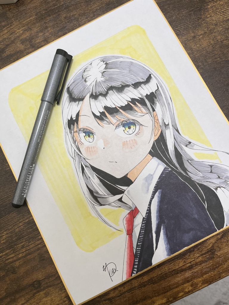 直筆カラーイラスト色紙