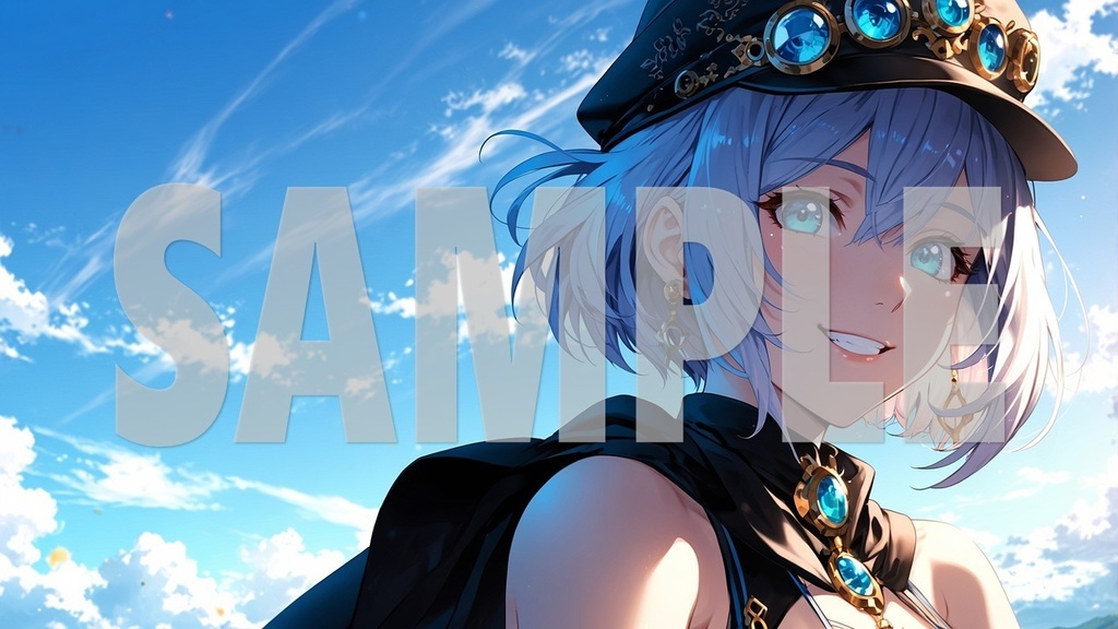 Upbeat BGM Artwork😊 Blue Hair No1