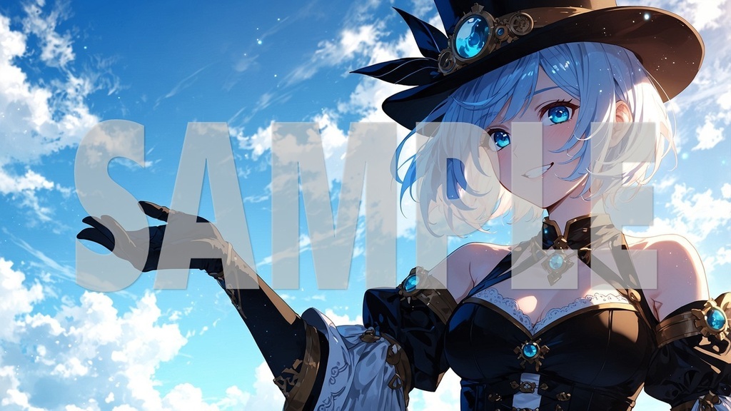 Upbeat BGM Artwork😊 Blue Hair No1