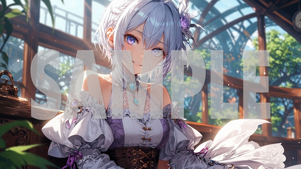 Upbeat BGM Artworks😊 Purple Hair No1