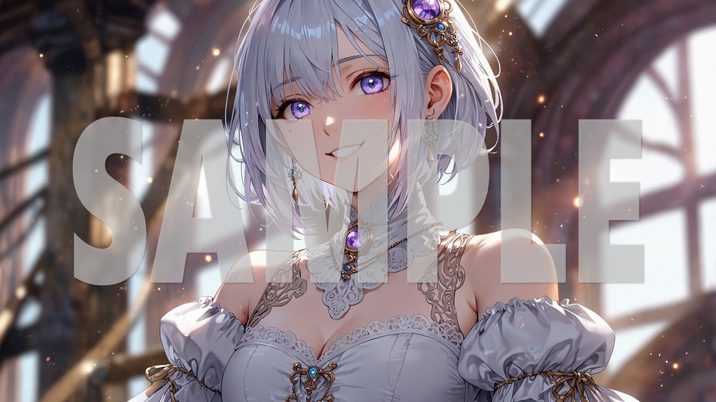 Upbeat BGM Artworks😊 Purple Hair No1