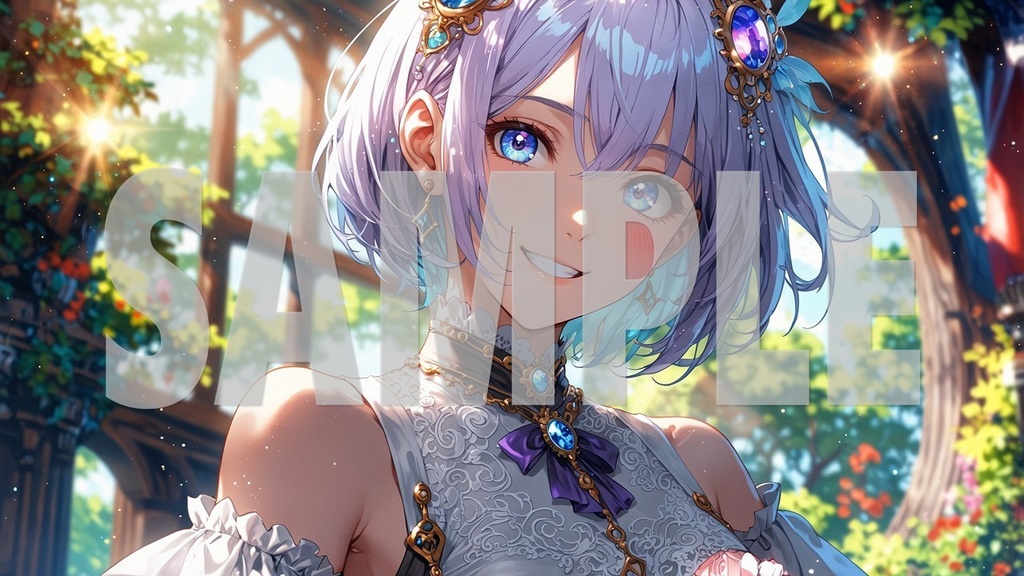 Upbeat BGM Artworks😊 Purple Hair No1