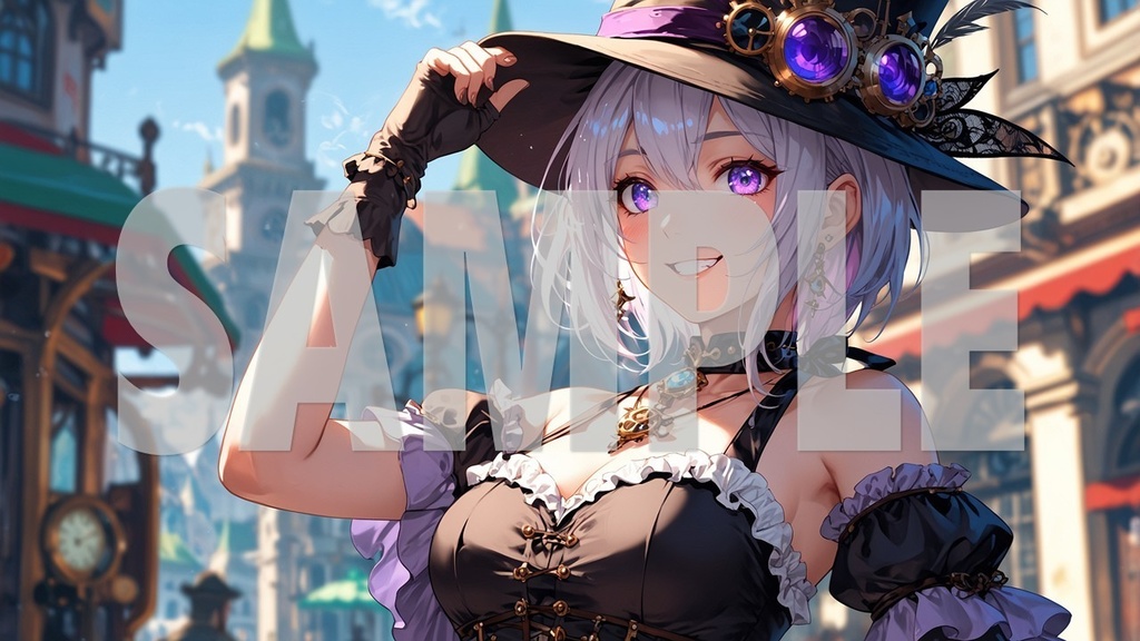 Upbeat BGM Artworks😊 Purple Hair No1