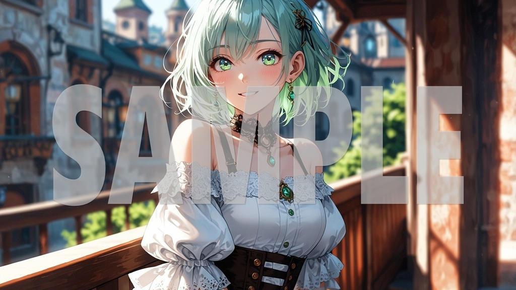 Upbeat BGM Artworks😊 Green Hair No1