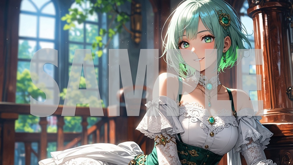 Upbeat BGM Artworks😊 Green Hair No1