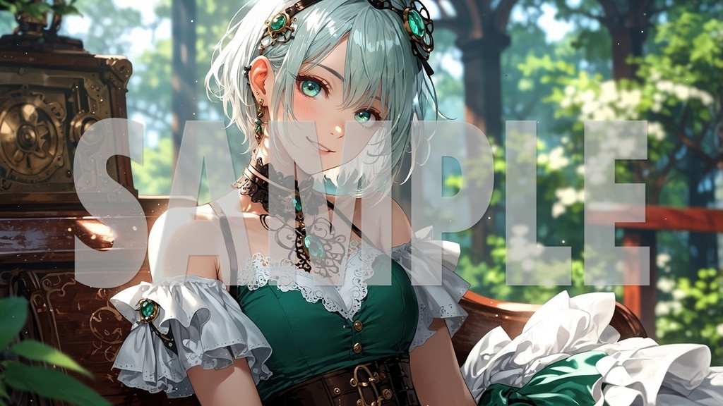 Upbeat BGM Artworks😊 Green Hair No1