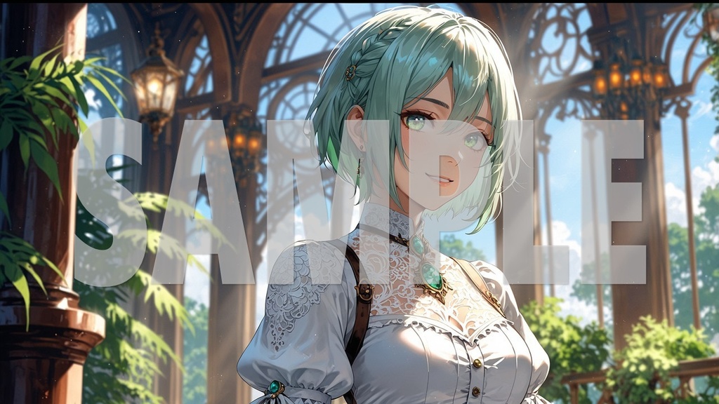 Upbeat BGM Artworks😊 Green Hair No1